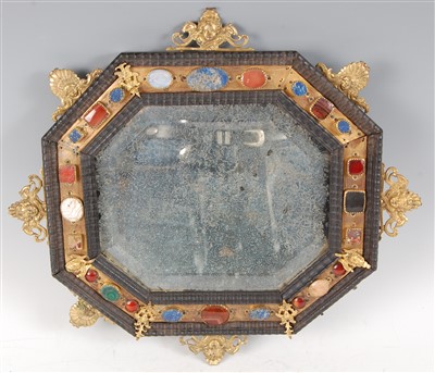 Lot 1296 - A 19th century mirror, in the Italian style,...