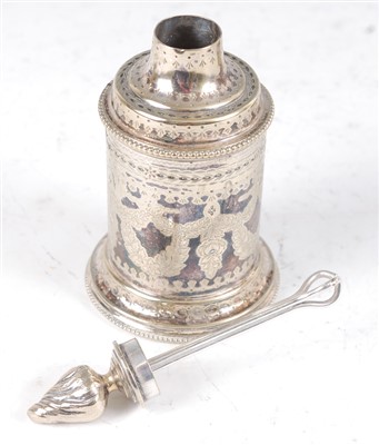 Lot 1159 - A circa 1900 continental white metal jar and...