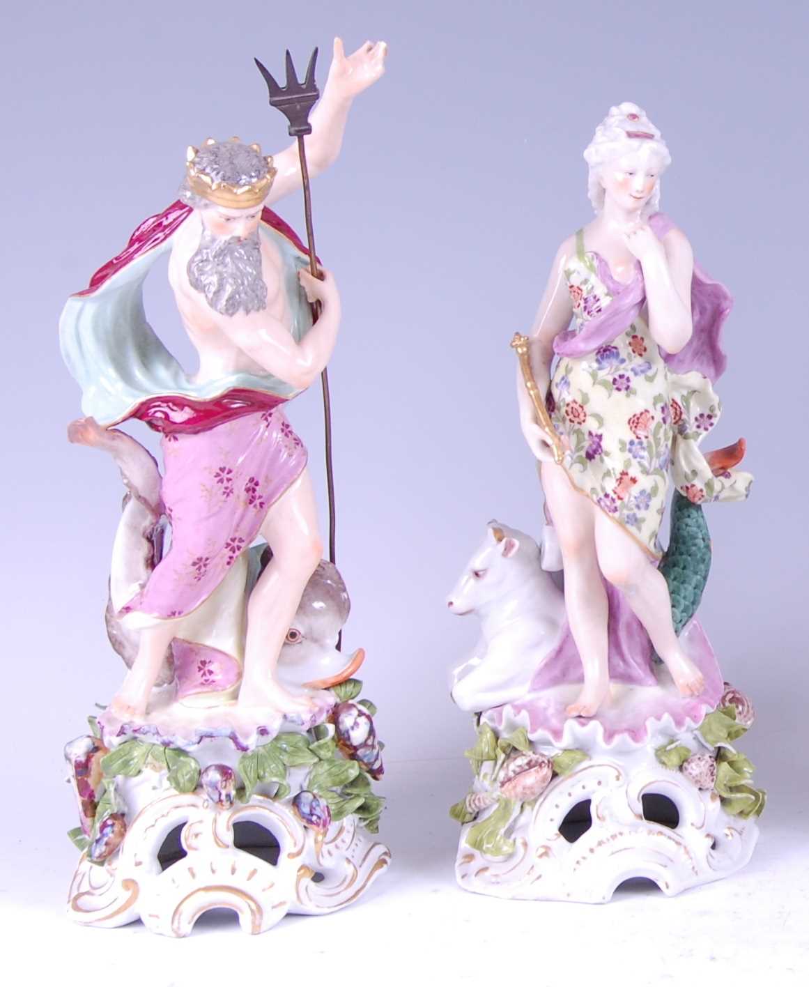 Lot 1012 - A pair of late 19th century Meissen Dresden...
