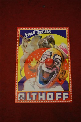 Lot 365 - A 1970's German promotional poster for Circus Carl Althoff, 1975,, 90 x 65cm