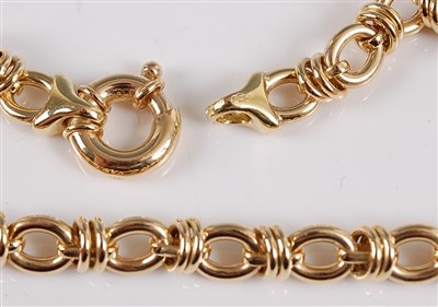 Lot 1218 - An 18ct yellow gold Links of London necklet,...