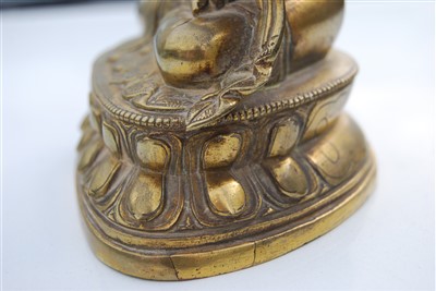 Lot 1327 - A gilt bronze figure of the Tibetan goddess...