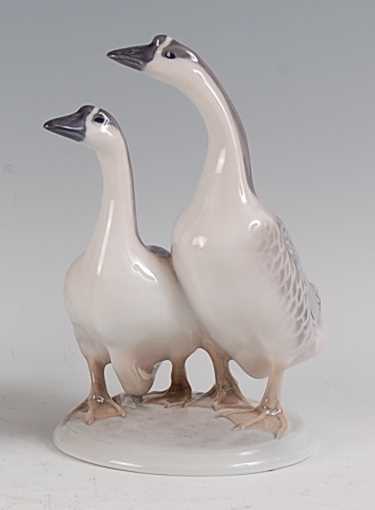 Lot 84 - A Royal Copenhagen porcelain model of a pair...