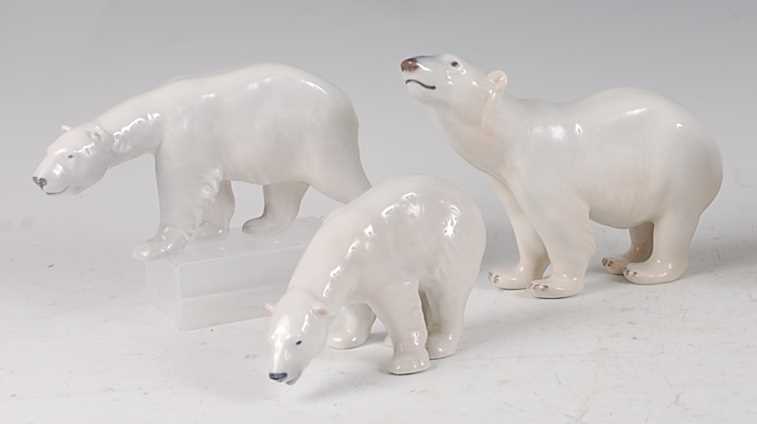Lot 96 - A Royal Copenhagen porcelain model of a Polar...
