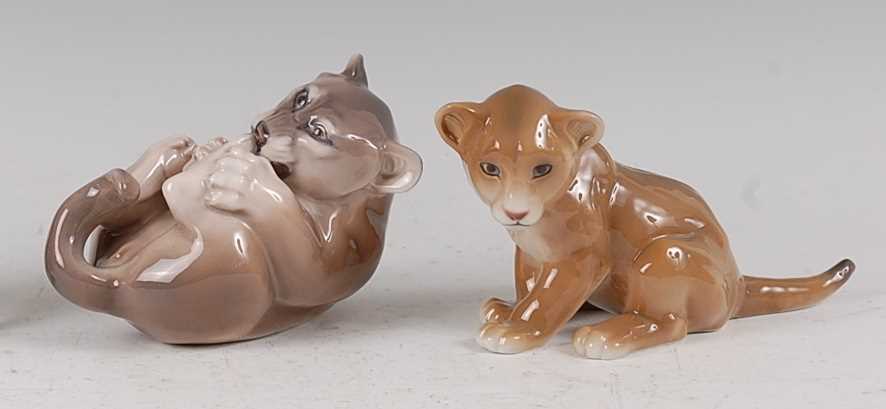 Lot 99 - A Royal Copenhagen porcelain model of a Lion...