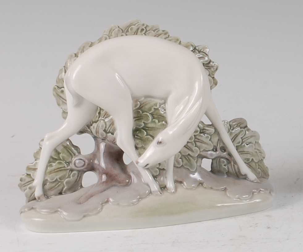 Lot 107 - A Royal Copenhagen porcelain model of a Deer,...