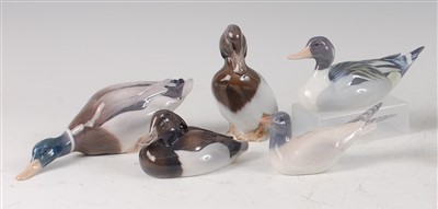 Lot 113 - A Royal Copenhagen porcelain model of a Duck,...