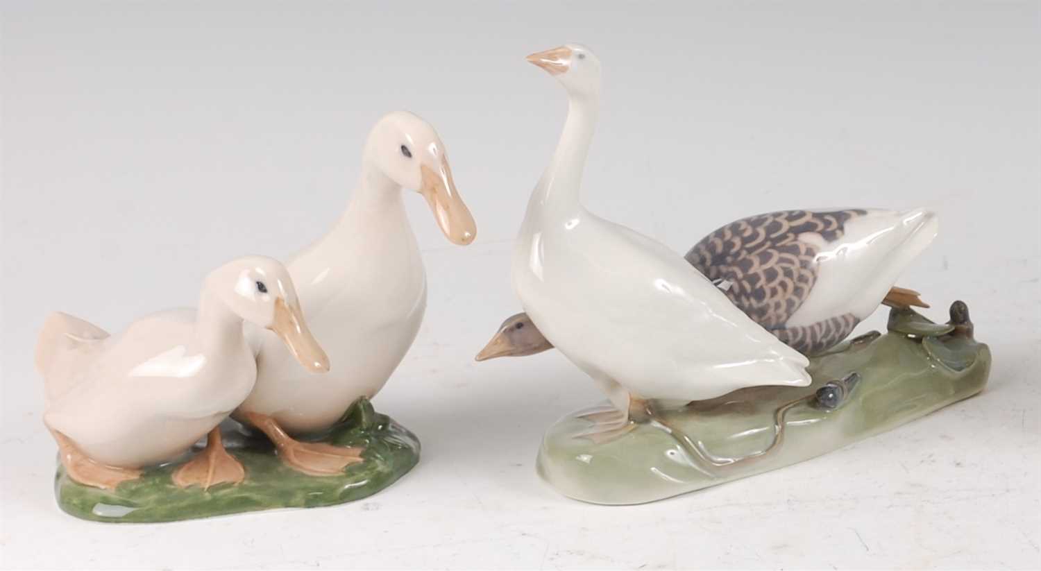 Lot 115 - A Royal Copenhagen porcelain model of Duck and...