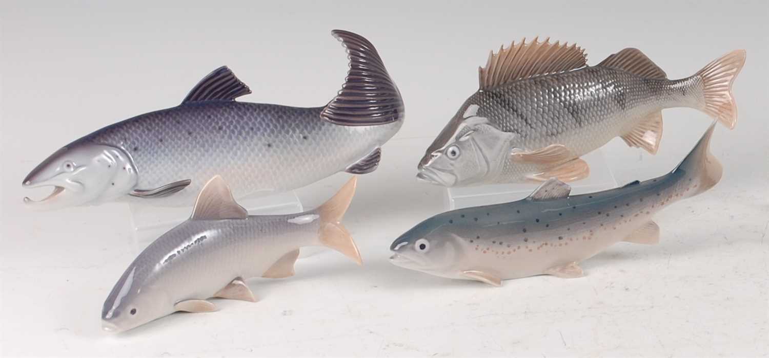 Lot 127 - A Royal Copenhagen porcelain model of a Salmon,...