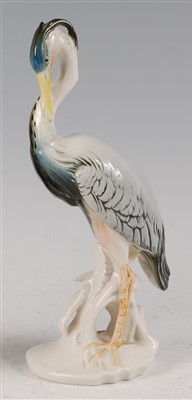 Lot 137 - Karl Ens - a porcelain figure of a Heron,...