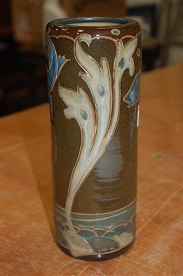 Lot 179 - A Royal Doulton Art Deco stoneware cylindrical...