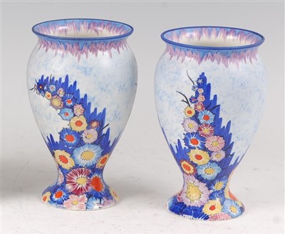 Lot 180 - A pair of Carltonware Art Deco ceramic vases,...