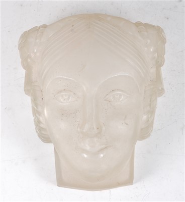 Lot 206 - An Art Deco Sabino of Paris heavy frosted and...