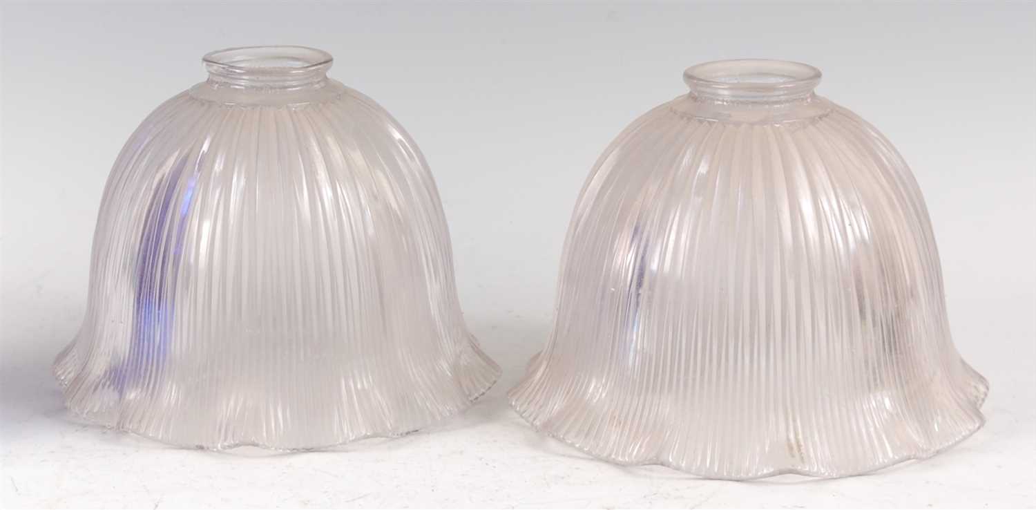 Lot 210 - A pair of Art Deco Holophane light shades, of...