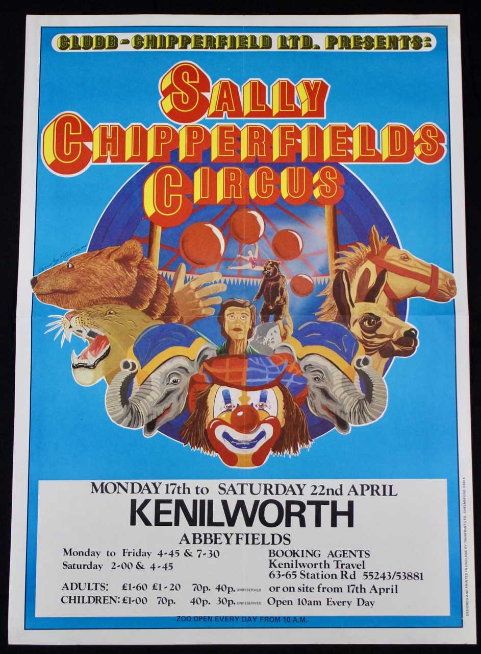 Lot 2 - Sally Chipperfield’s circus posters, 1980’s,...