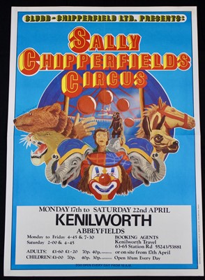 Lot 2 - Sally Chipperfield’s circus posters, 1980’s,...