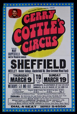 Lot 6 - Gerry Cottle’s circus, 1970’s, 76cm x 51m (3)