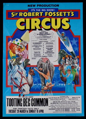 Lot 9 - Sir Robert Fossett’s circus posters, 1980’s (8)