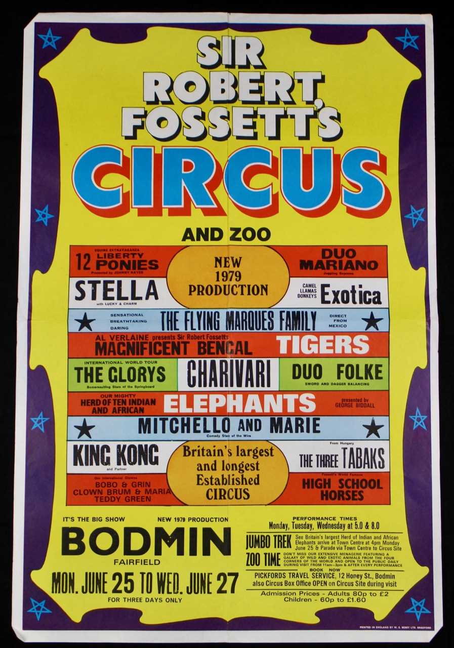 Lot 11 - Sir Robert Fossett’s circus posters, 1970’s (3)