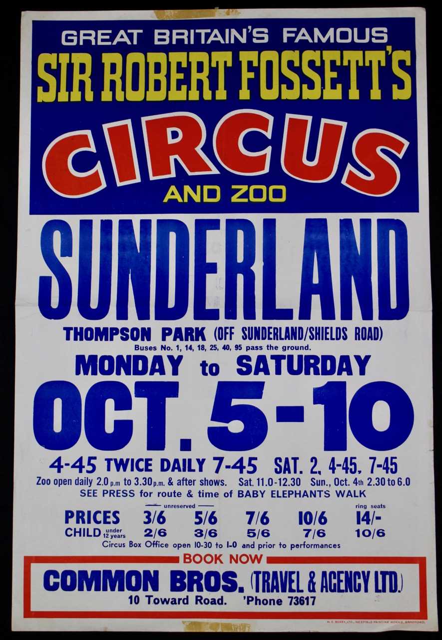 Lot 14 - Sir Robert Fossett’s circus posters, 1970’s,...