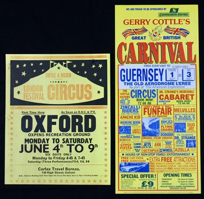 Lot 16 - Gerry Cottle’s circus posters, 1970-90s (3)