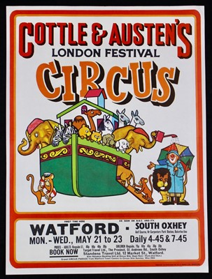 Lot 18 - Cottle and Austen’s circus posters, 1970’s and...