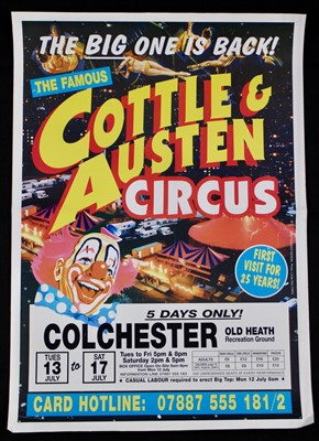 Lot 18 - Cottle and Austen’s circus posters, 1970’s and...