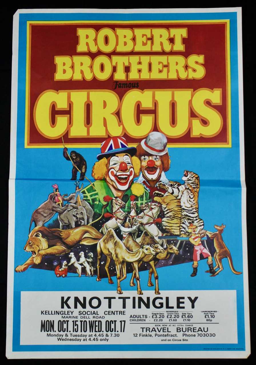 Lot 21 - Robert Brothers circus posters, 1970’s (5)