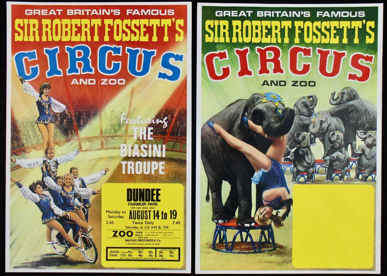 Lot 31 - Sir Robert Fossett’s circus posters, 1970’s (4)