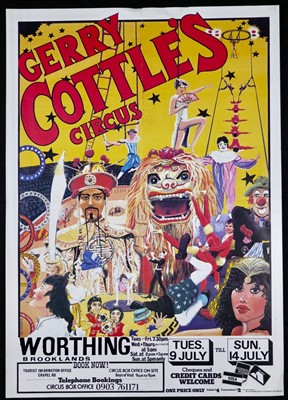 Lot 48 - Gerry Cottle’s Circus posters, one from 1984...