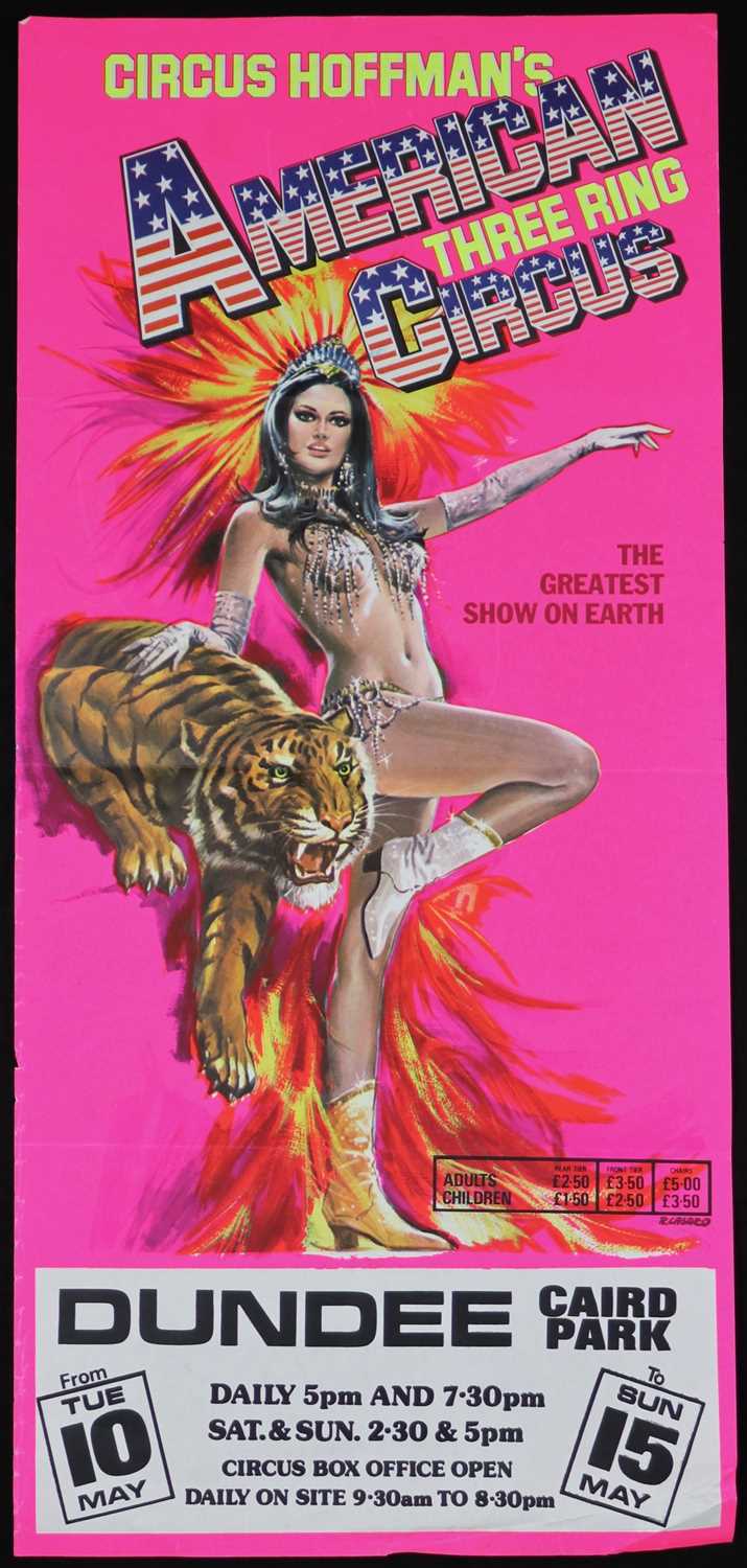 Lot 51 - Circus Hoffman’s 3 Ring Circus posters, 1980’s...
