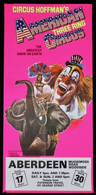 Lot 51 - Circus Hoffman’s 3 Ring Circus posters, 1980’s...