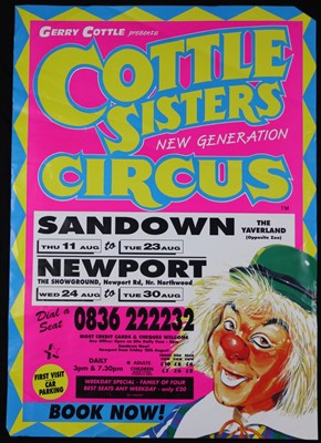 Lot 61 - Gerry Cottle’s Circus posters including large...