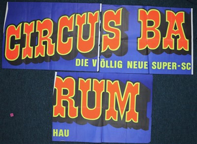 Lot 83 - 3-part large Circus Barhum poster (1)
