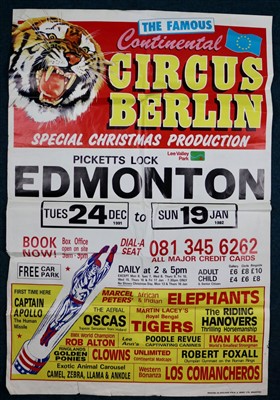 Lot 98 - Large Chipperfield’s and Circus Berlin posters...