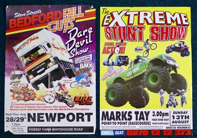 Lot 100 - Large Extreme Stunt show poster and 2 other...