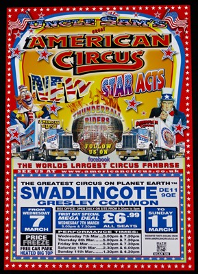 Lot 108 - Modern circus posters – Pinder, Zyair, Santus,...