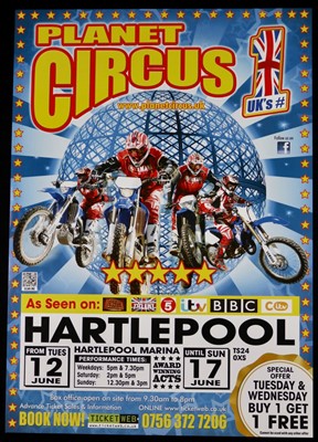 Lot 110 - Modern circus posters – Planet, Zyair, Santus,...