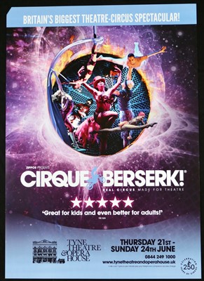 Lot 111 - Modern circus posters – Berserk, Zyair, Santus,...