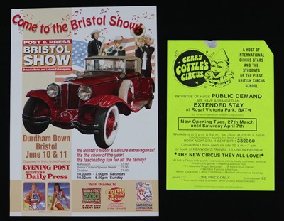 Lot 114 - Circus posters – Gerry Cottle, Cottle sisters...