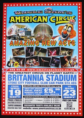 Lot 118 - Uncle Sam’s American Circus posters (12)