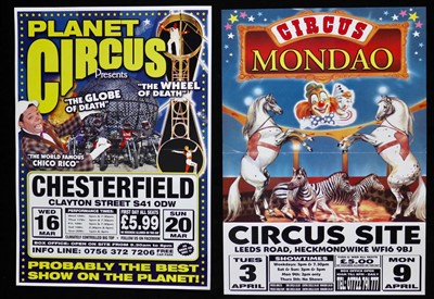 Lot 119 - Modern Circus posters, most A3 with one being...