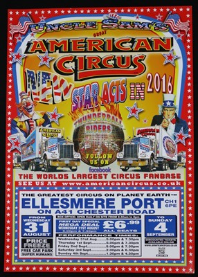 Lot 122 - Uncle Sam’s American Circus posters (12)