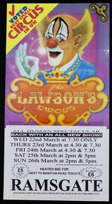 Lot 124 - John Lawson’s Circus posters (9)