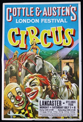 Lot 150 - Cottle and Austen’s Circus posters, 1970’s
