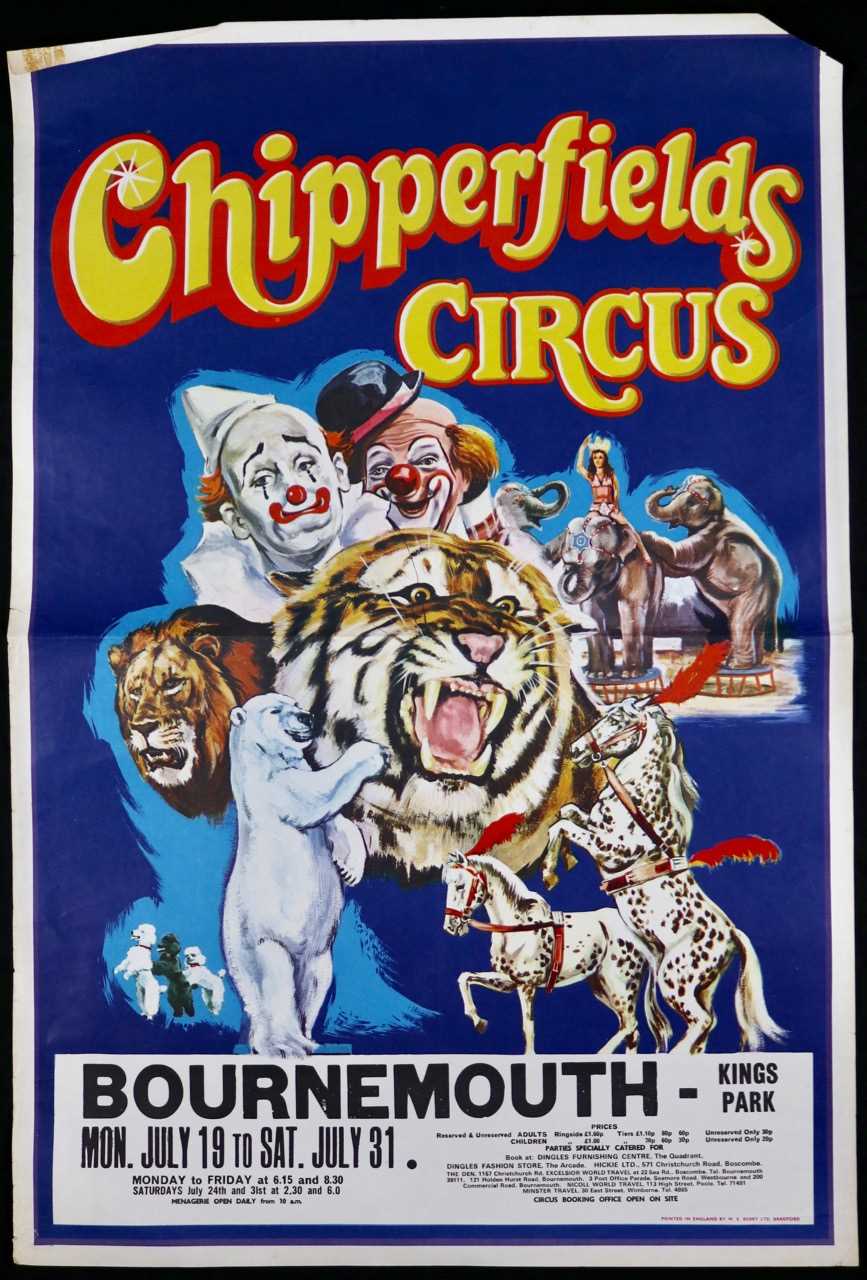 Lot 158 - Chipperfield’s Circus posters, 1970’s (3)