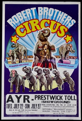 Lot 184 - Roberts Brothers Circus posters (8)