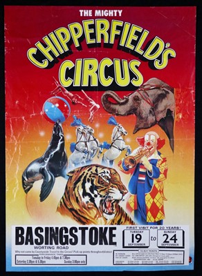 Lot 189 - Various modern English circus posters (9)