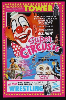 Lot 192 - Blackpool Tower Circus posters, 1980’s (5)