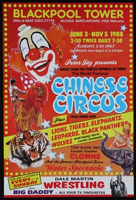 Lot 192 - Blackpool Tower Circus posters, 1980’s (5)